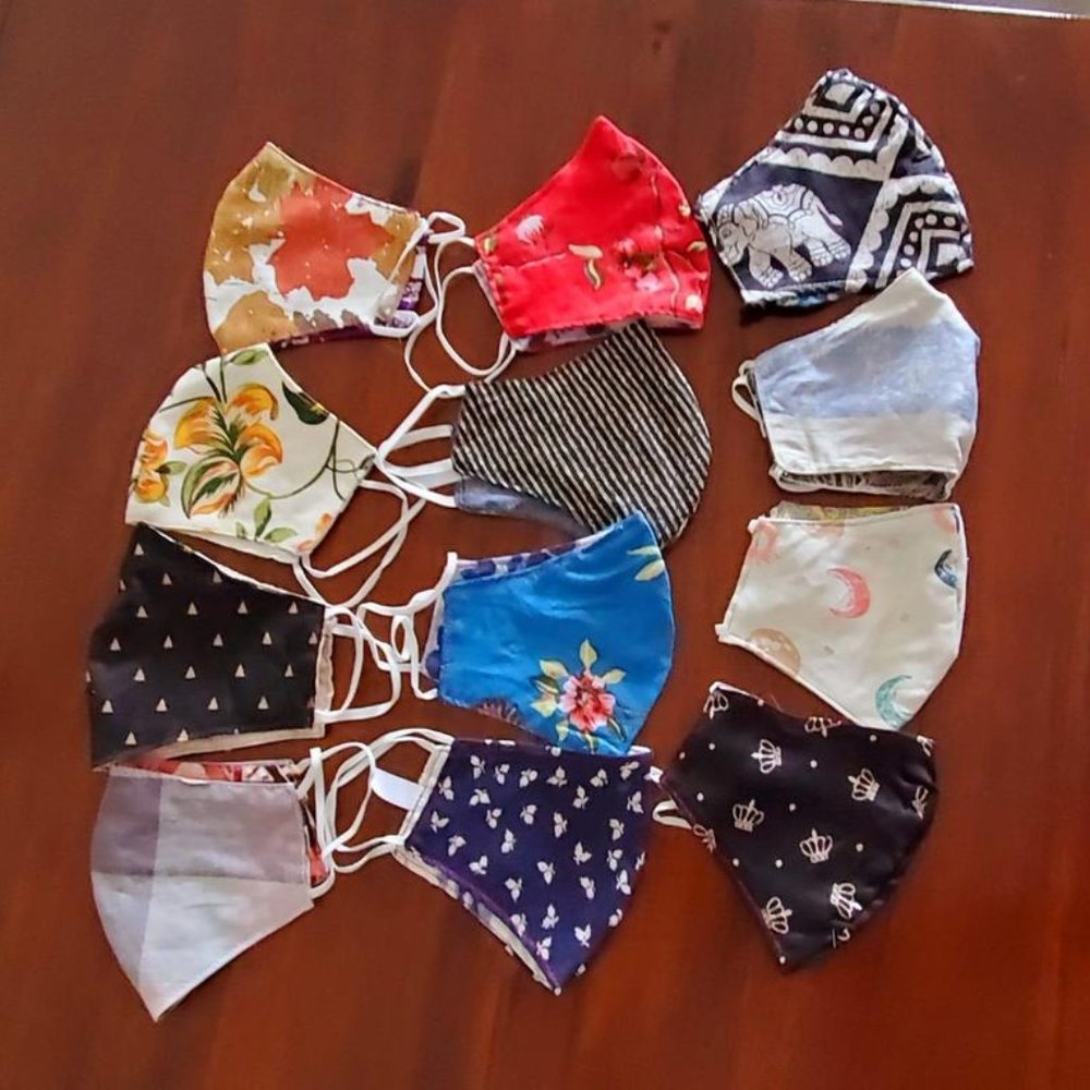 Reusable face masks (pack of 5, assorted colors)